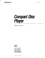Sony CDP-C201 - Owners Manual 